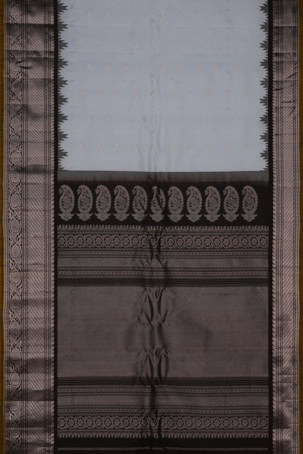 Image of Gadwal Silk Grey Saree